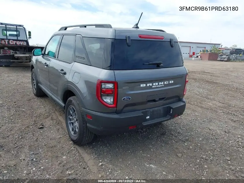 2023 Ford Bronco Sport Big Bend VIN: 3FMCR9B61PRD63180 Lot: 42245906