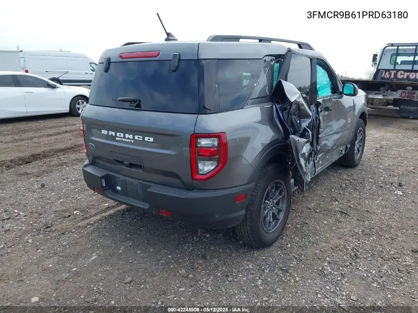 2023 Ford Bronco Sport Big Bend VIN: 3FMCR9B61PRD63180 Lot: 42245906