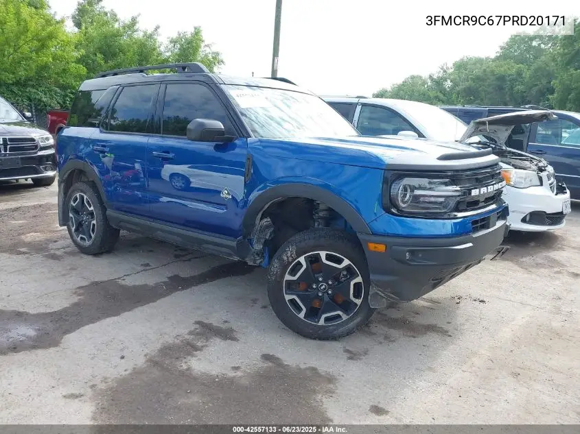 2023 Ford Bronco Sport Outer Banks VIN: 3FMCR9C67PRD20171 Lot: 42557133