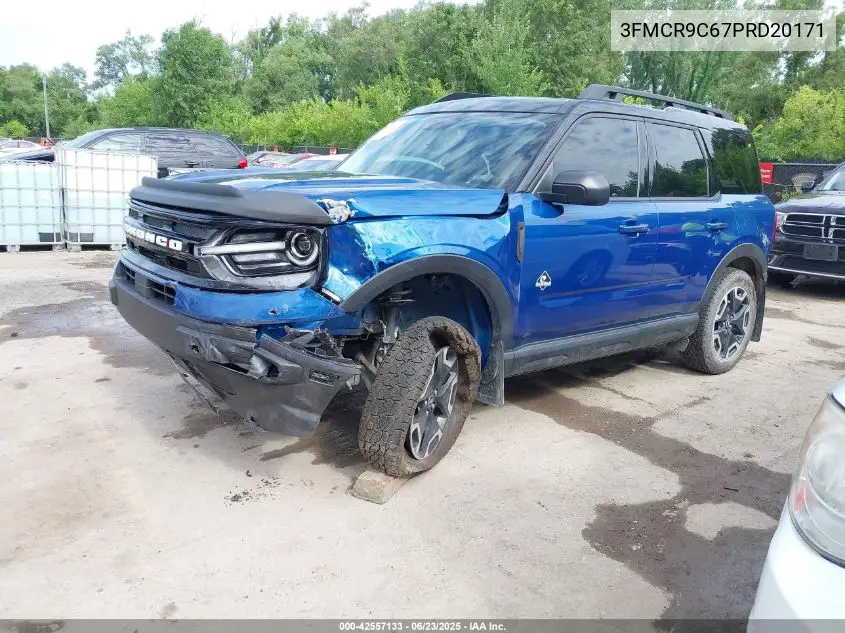 2023 Ford Bronco Sport Outer Banks VIN: 3FMCR9C67PRD20171 Lot: 42557133