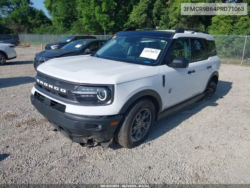 2023 Ford Bronco Sport Big Bend VIN: 3FMCR9B64PRD71063 Lot: 42578875