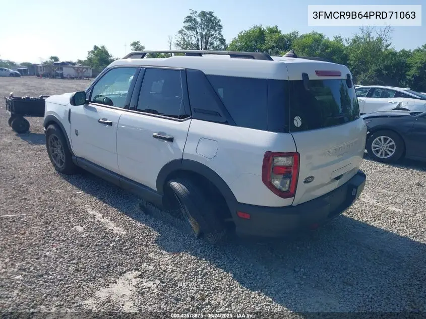 2023 Ford Bronco Sport Big Bend VIN: 3FMCR9B64PRD71063 Lot: 42578875