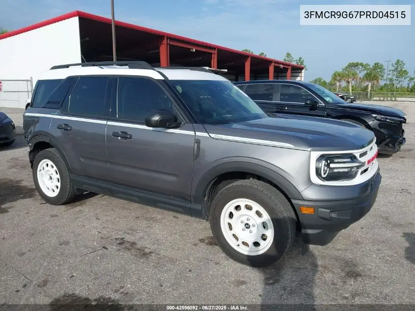 2023 Ford Bronco Sport Heritage VIN: 3FMCR9G67PRD04515 Lot: 42596092