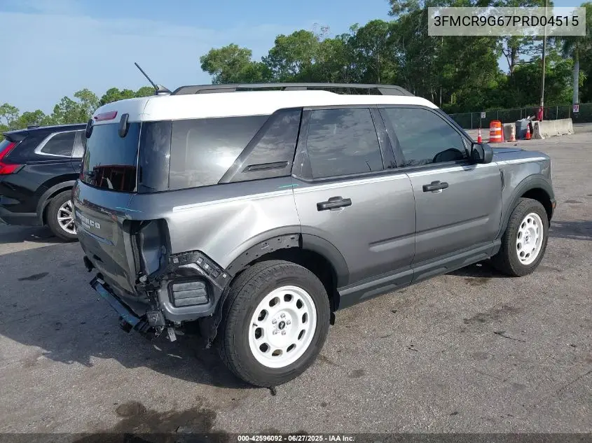 2023 Ford Bronco Sport Heritage VIN: 3FMCR9G67PRD04515 Lot: 42596092