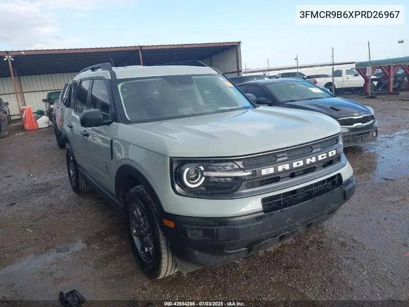 2023 Ford Bronco Sport Big Bend VIN: 3FMCR9B6XPRD26967 Lot: 42654286