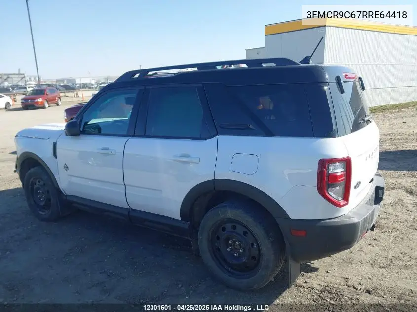 2024 Ford Bronco Sport Outer Banks VIN: 3FMCR9C67RRE64418 Lot: 12301601