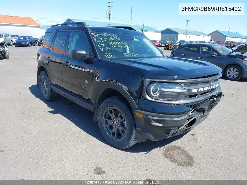 2024 Ford Bronco Sport Big Bend VIN: 3FMCR9B69RRE15402 Lot: 12307478
