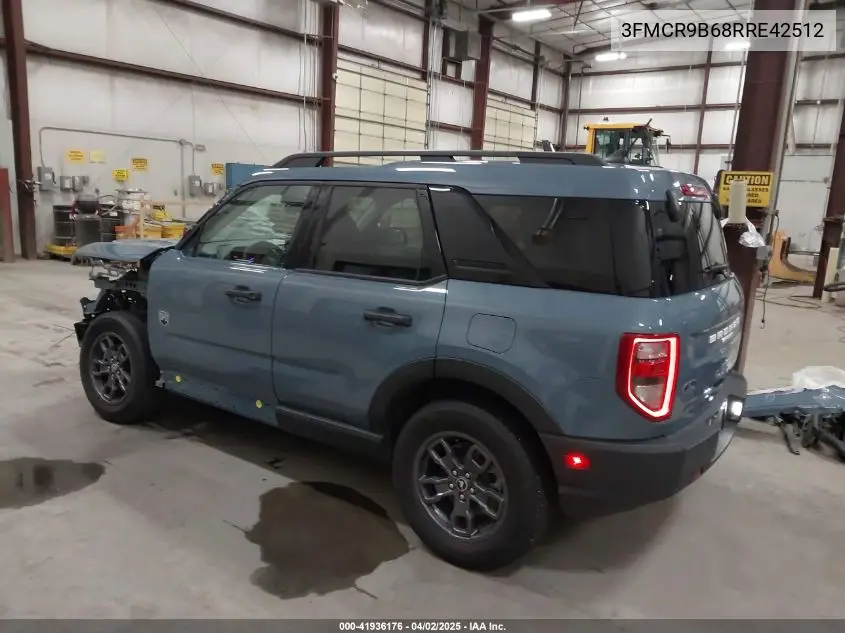 2024 Ford Bronco Sport Big Bend VIN: 3FMCR9B68RRE42512 Lot: 41936176