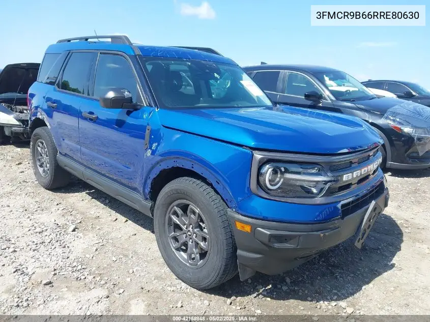 2024 Ford Bronco Sport Big Bend VIN: 3FMCR9B66RRE80630 Lot: 42158848