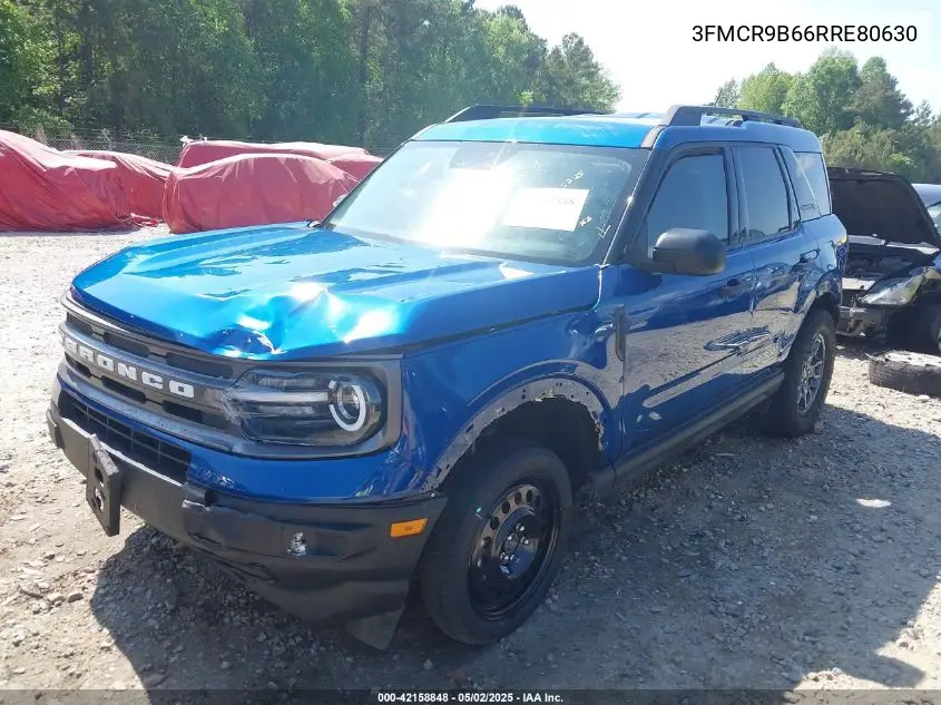2024 Ford Bronco Sport Big Bend VIN: 3FMCR9B66RRE80630 Lot: 42158848