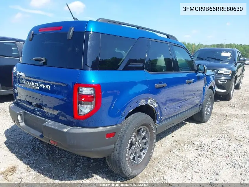 2024 Ford Bronco Sport Big Bend VIN: 3FMCR9B66RRE80630 Lot: 42158848