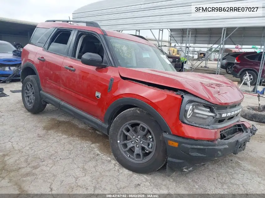 2024 Ford Bronco Sport Big Bend VIN: 3FMCR9B62RRE07027 Lot: 42167182