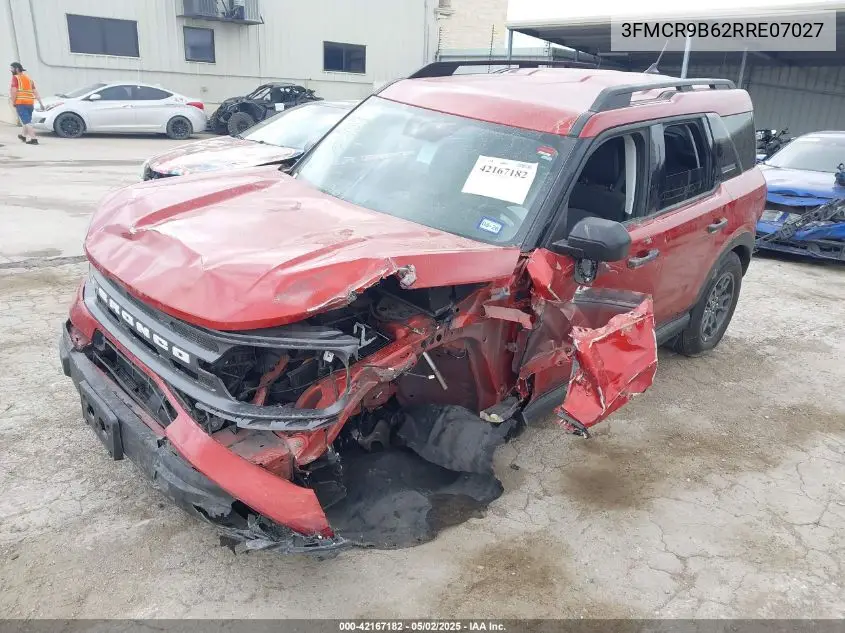 2024 Ford Bronco Sport Big Bend VIN: 3FMCR9B62RRE07027 Lot: 42167182