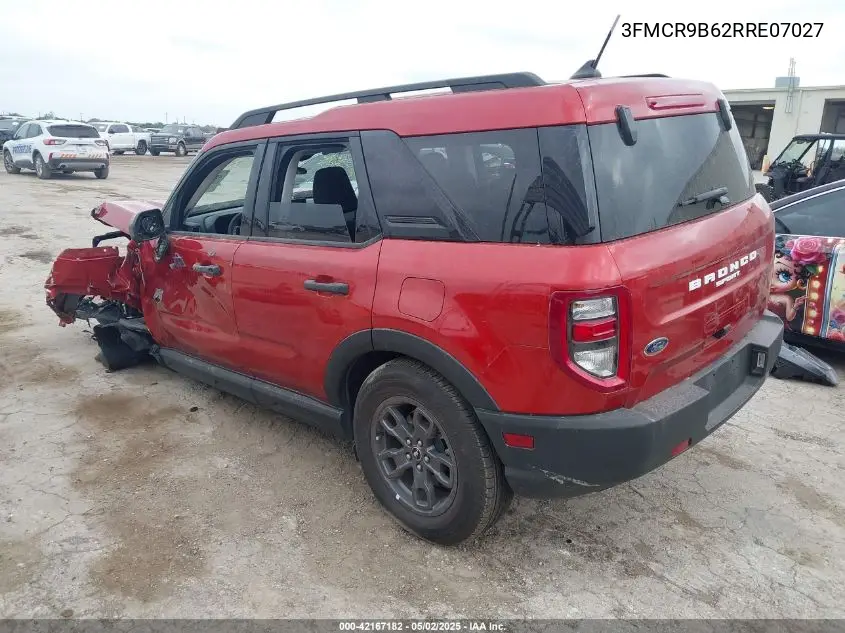 2024 Ford Bronco Sport Big Bend VIN: 3FMCR9B62RRE07027 Lot: 42167182