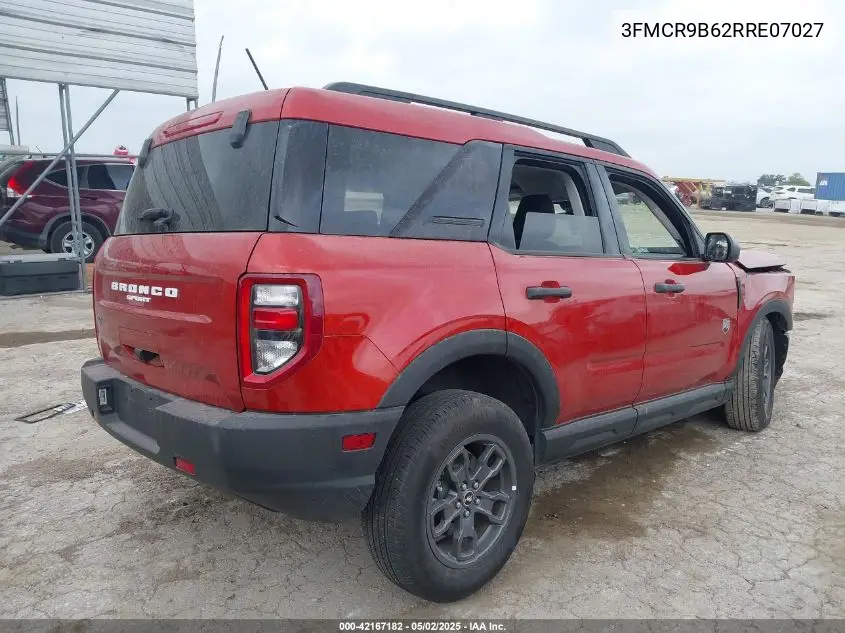 2024 Ford Bronco Sport Big Bend VIN: 3FMCR9B62RRE07027 Lot: 42167182