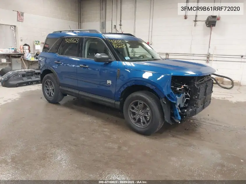 2024 Ford Bronco Sport Big Bend VIN: 3FMCR9B61RRF72020 Lot: 42188623