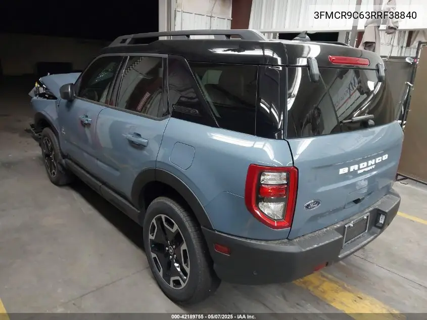 2024 Ford Bronco Sport Outer Banks VIN: 3FMCR9C63RRF38840 Lot: 42189755