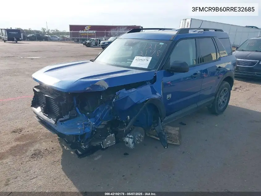 2024 Ford Bronco Sport Big Bend VIN: 3FMCR9B60RRE32685 Lot: 42192178