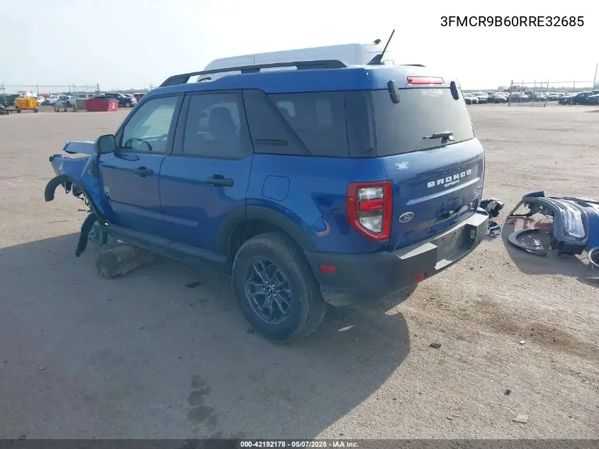2024 Ford Bronco Sport Big Bend VIN: 3FMCR9B60RRE32685 Lot: 42192178