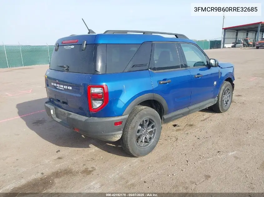 2024 Ford Bronco Sport Big Bend VIN: 3FMCR9B60RRE32685 Lot: 42192178