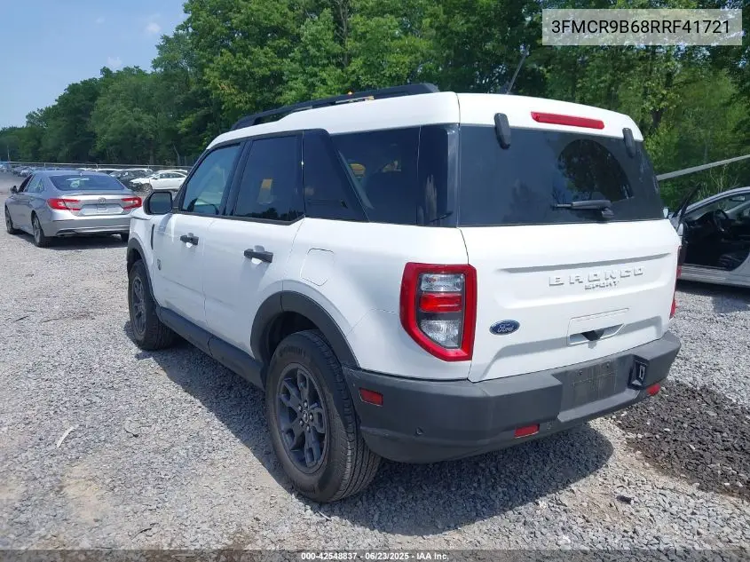 2024 Ford Bronco Sport Big Bend VIN: 3FMCR9B68RRF41721 Lot: 42548837