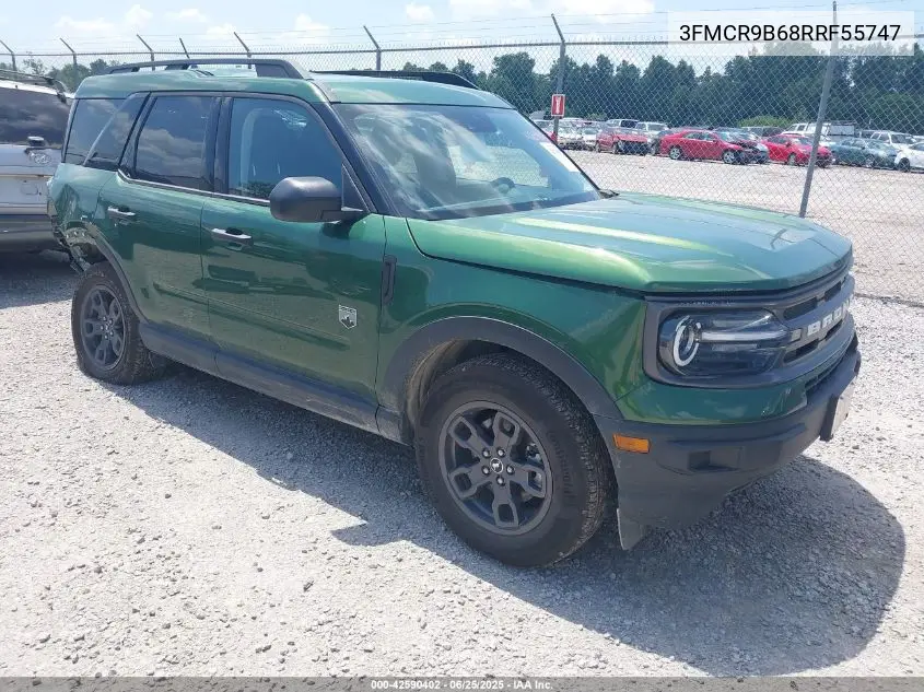 2024 Ford Bronco Sport Big Bend VIN: 3FMCR9B68RRF55747 Lot: 42590402