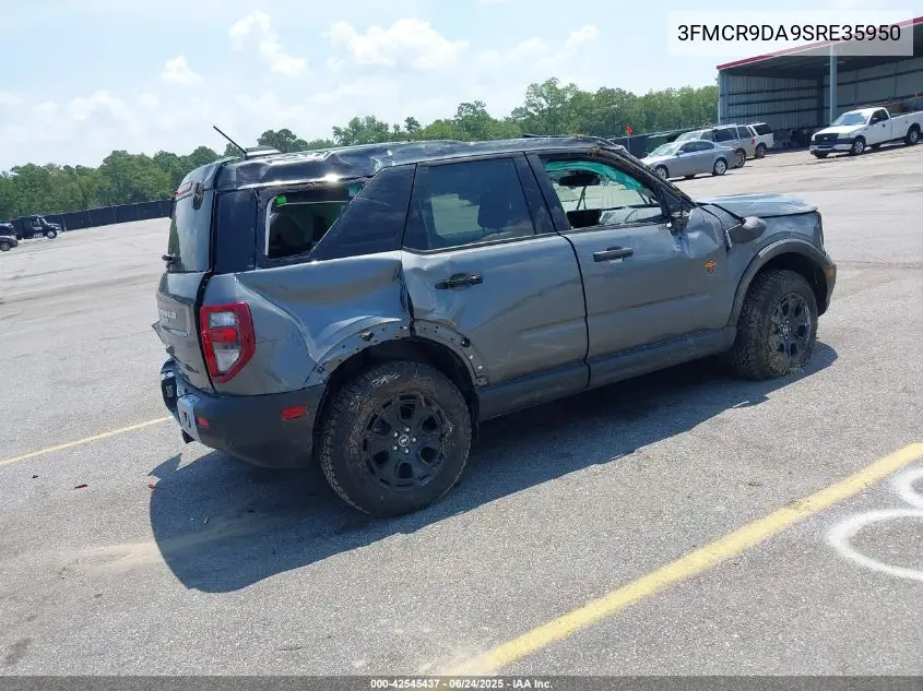 2025 Ford Bronco Sport Badlands VIN: 3FMCR9DA9SRE35950 Lot: 42545437