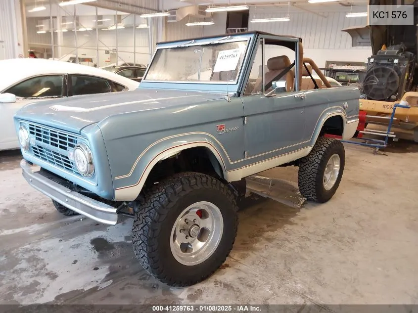 1969 Ford Bronco VIN: KC1576 Lot: 41259763