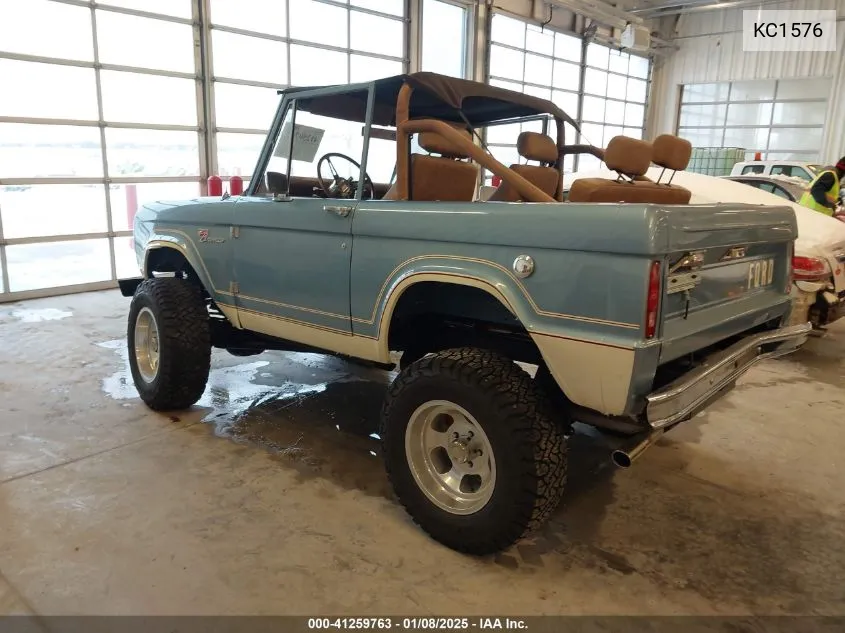 1969 Ford Bronco VIN: KC1576 Lot: 41259763