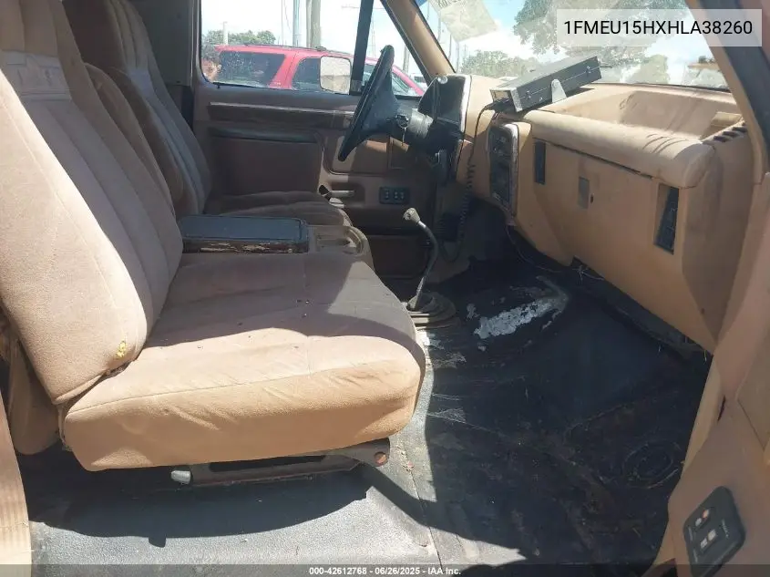 1987 Ford Bronco U100 VIN: 1FMEU15HXHLA38260 Lot: 42612768