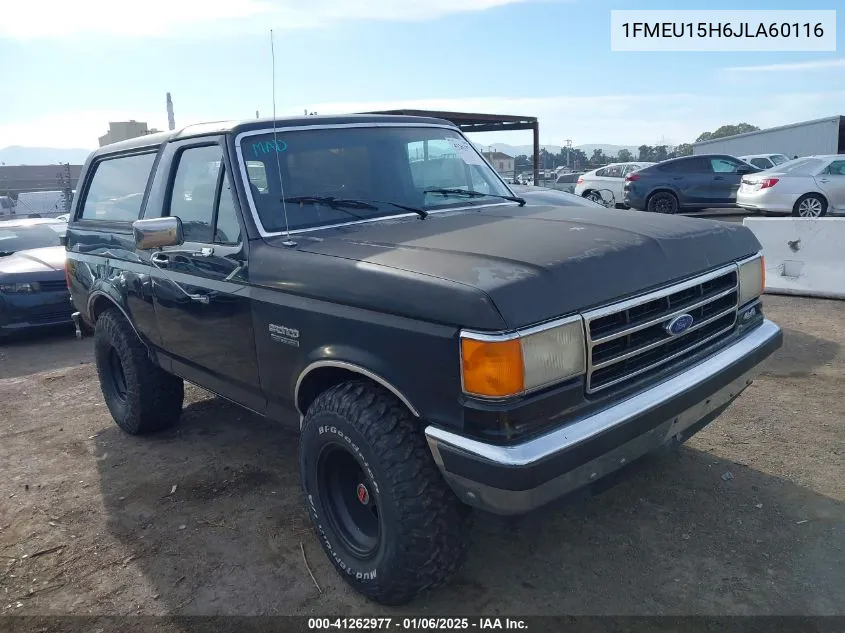 1988 Ford Bronco U100 VIN: 1FMEU15H6JLA60116 Lot: 41262977