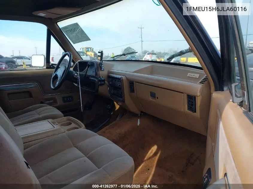 1988 Ford Bronco U100 VIN: 1FMEU15H6JLA60116 Lot: 41262977