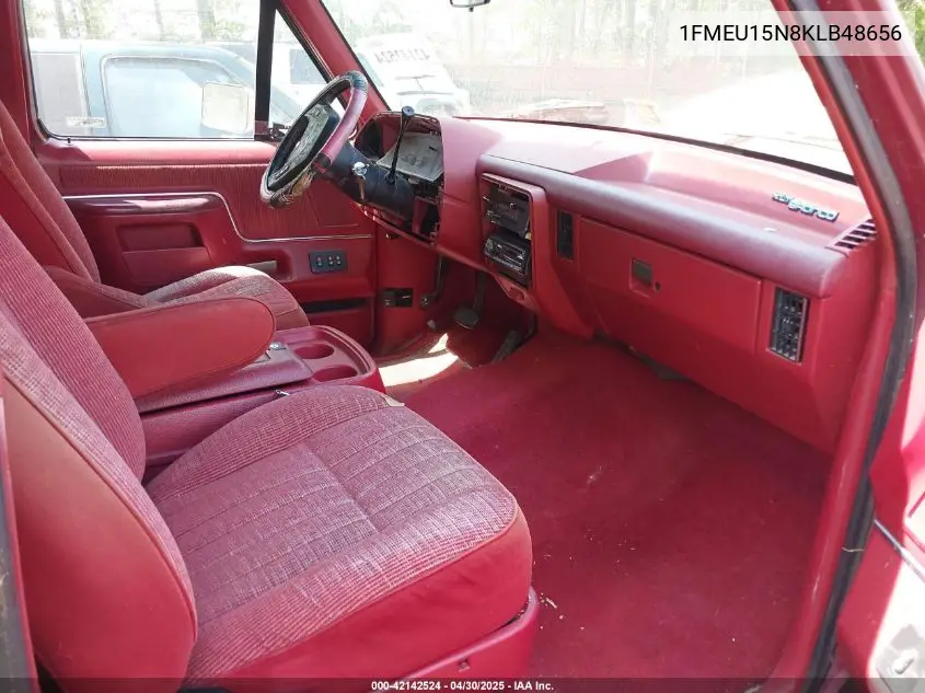 1989 Ford Bronco U100 VIN: 1FMEU15N8KLB48656 Lot: 42142524