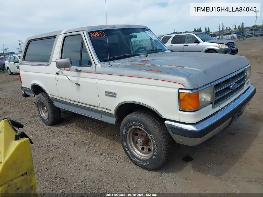 1990 Ford Bronco U100 VIN: 1FMEU15H4LLA84045 Lot: 42000365