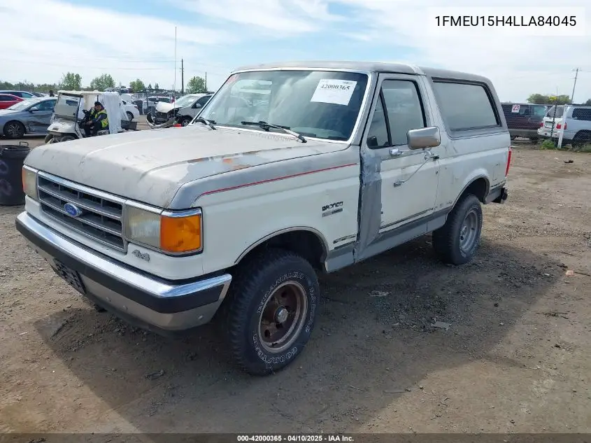 1990 Ford Bronco U100 VIN: 1FMEU15H4LLA84045 Lot: 42000365