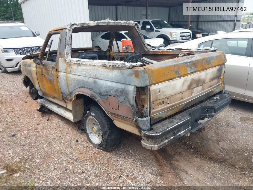1990 Ford Bronco U100 VIN: 1FMEU15H8LLA97462 Lot: 42460887