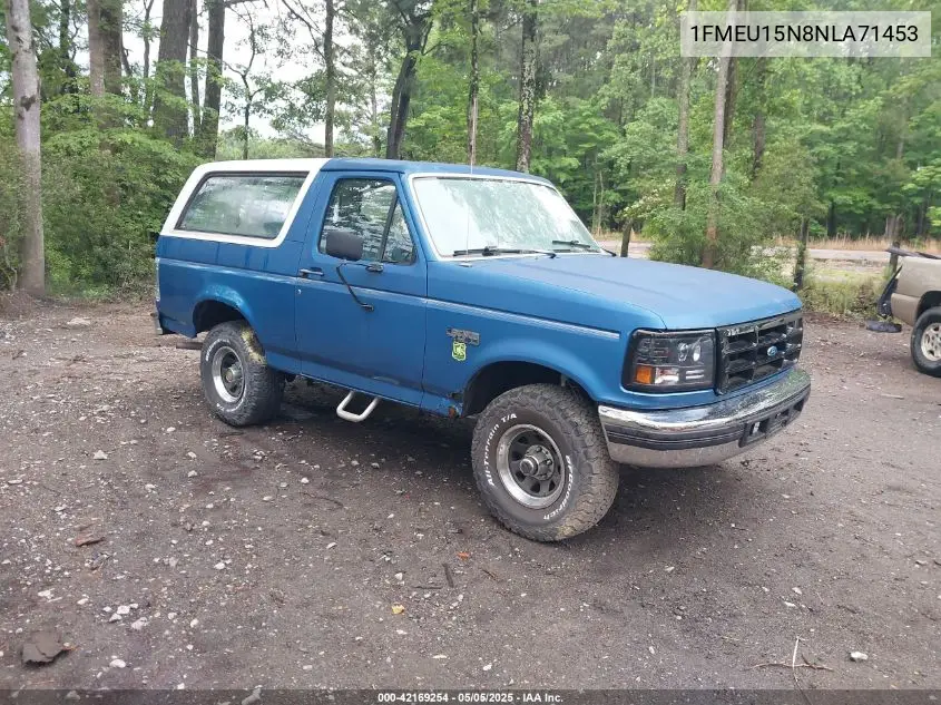 1992 Ford Bronco U100 VIN: 1FMEU15N8NLA71453 Lot: 42169254