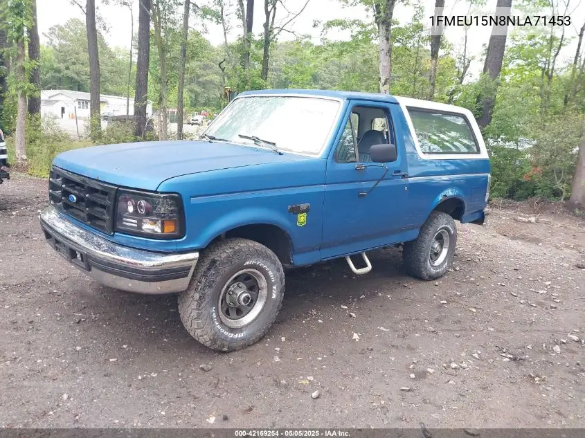 1992 Ford Bronco U100 VIN: 1FMEU15N8NLA71453 Lot: 42169254