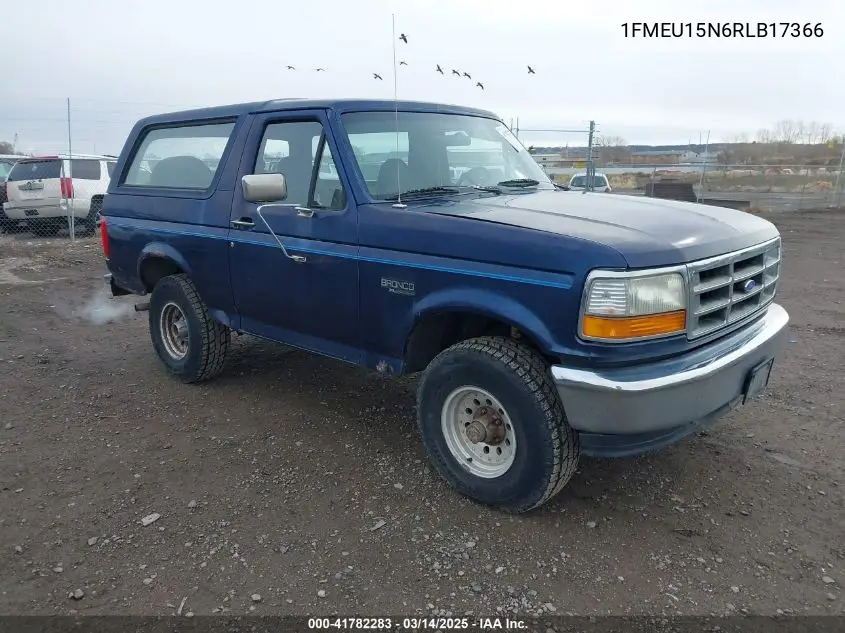 1994 Ford Bronco U100 VIN: 1FMEU15N6RLB17366 Lot: 41782283