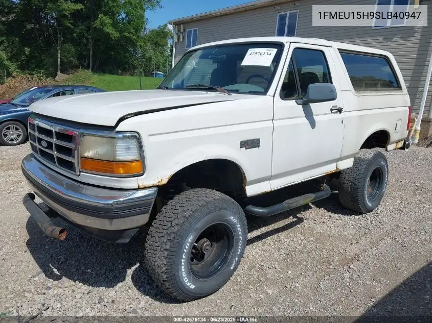 1995 Ford Bronco U100 VIN: 1FMEU15H9SLB40947 Lot: 42576134