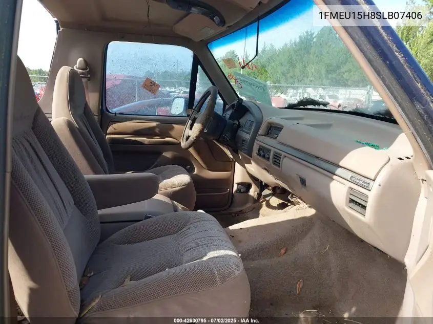 1995 Ford Bronco U100 VIN: 1FMEU15H8SLB07406 Lot: 42630795