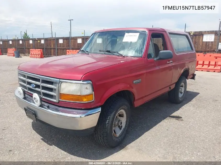 1996 Ford Bronco U100 VIN: 1FMEU15N7TLB57947 Lot: 42500201