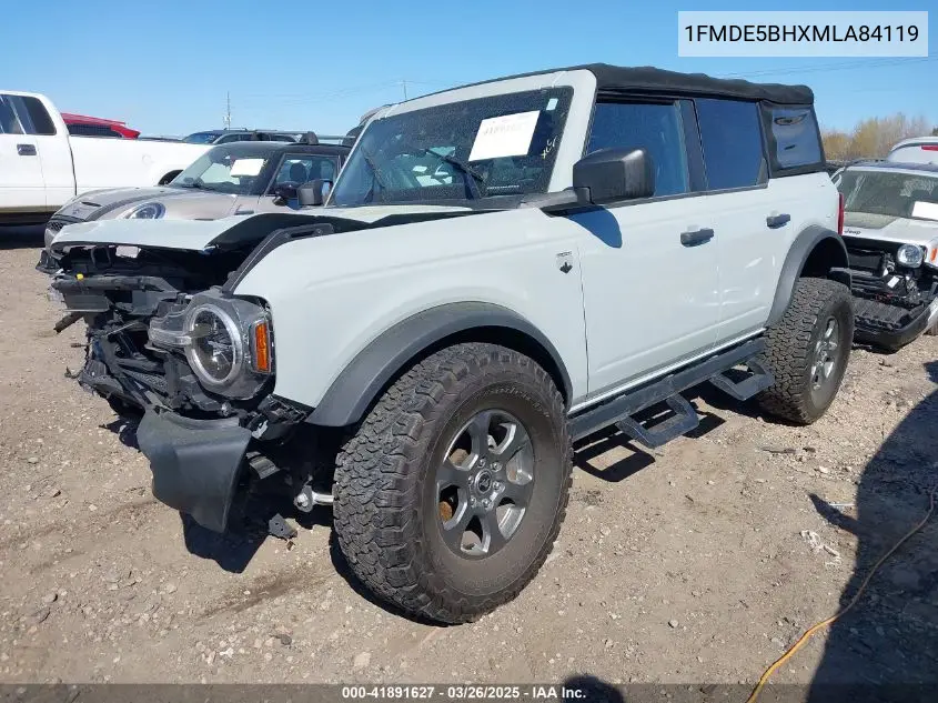 2021 Ford Bronco Big Bend VIN: 1FMDE5BHXMLA84119 Lot: 41891627