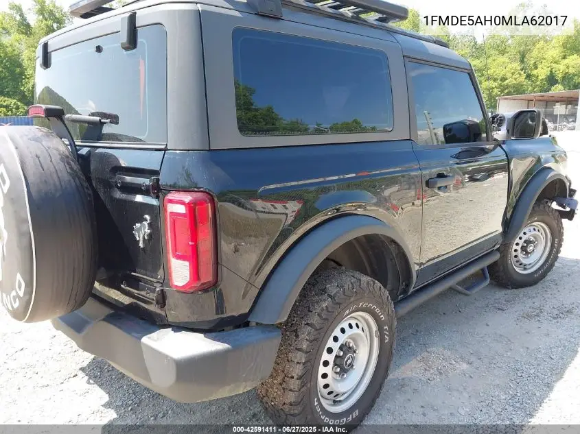 2021 Ford Bronco VIN: 1FMDE5AH0MLA62017 Lot: 42591411