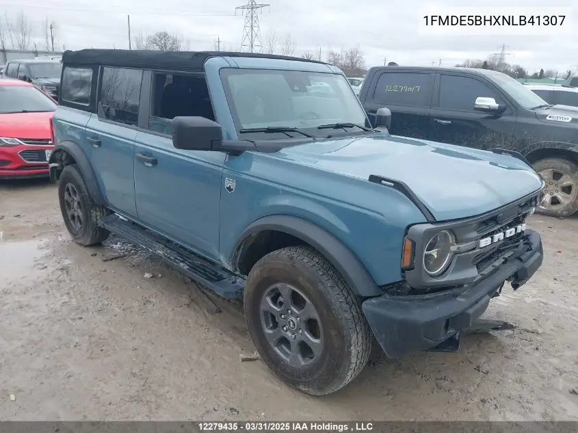 2022 Ford Bronco Big Bend VIN: 1FMDE5BHXNLB41307 Lot: 12279435X