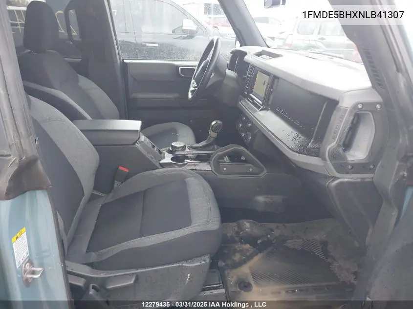 2022 Ford Bronco Big Bend VIN: 1FMDE5BHXNLB41307 Lot: 12279435X