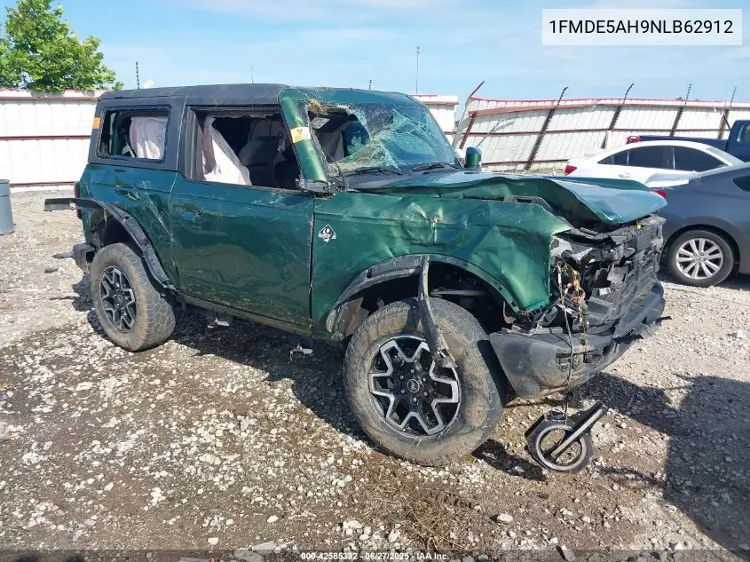 2022 Ford Bronco Outer Banks VIN: 1FMDE5AH9NLB62912 Lot: 42585332