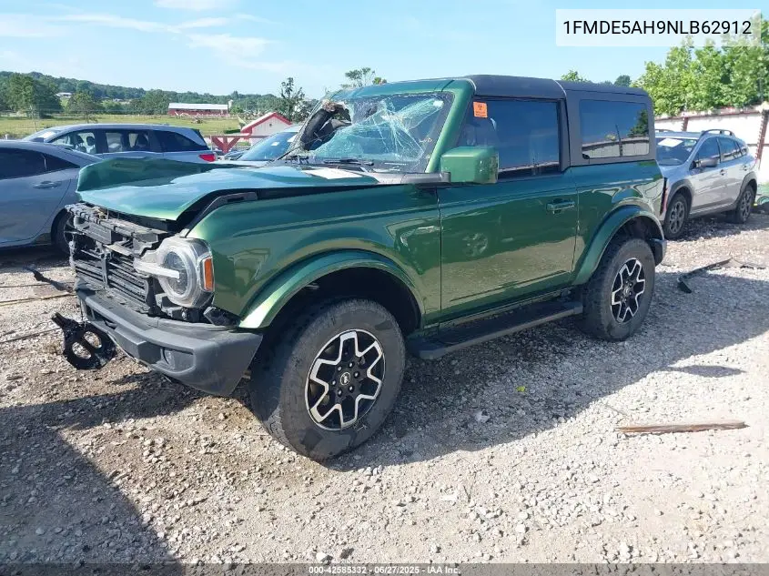 2022 Ford Bronco Outer Banks VIN: 1FMDE5AH9NLB62912 Lot: 42585332