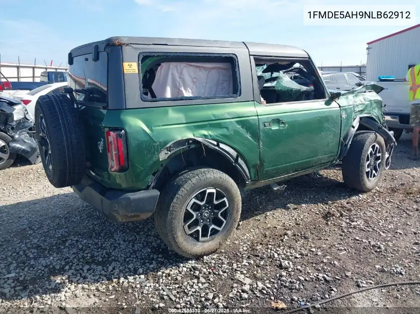 2022 Ford Bronco Outer Banks VIN: 1FMDE5AH9NLB62912 Lot: 42585332