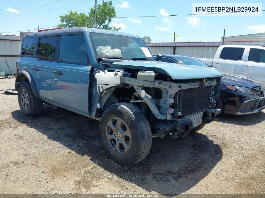 2022 Ford Bronco Big Bend VIN: 1FMEE5BP2NLB29924 Lot: 42591457